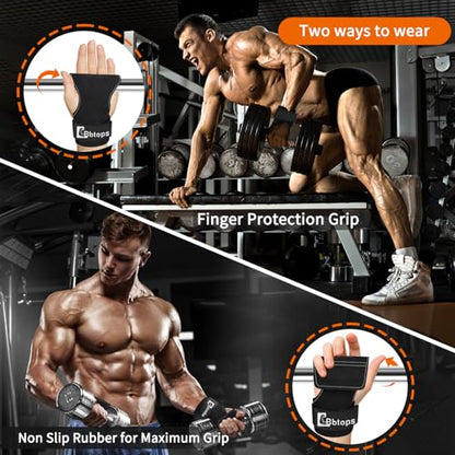 Weight Lifting Wrist Strap, Double-Layer Leather Wrist Straps for Gym Strength Training Weightlifting,Deadlift and Powerlifting, Enhance Grip Strength Neoprene Padding Gym Workout Lifting Straps Men/Women Pair - color: Black