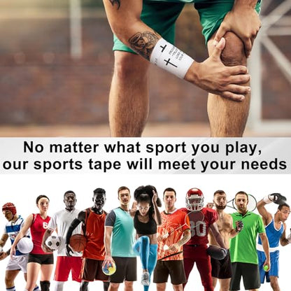 MiniInflat 2 Pcs Christian Cross Athletic Tape Sports Tape 2in x 23ft Religion Jesus Wrist Wrap for Soccer Football Baseball, Gift for Graduation Teacher Nurses Week Pentecost(White,Proverbs) - color: White, style: Proverbs