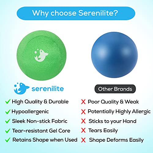 Serenilite Stress Balls for Adults, Squeeze Ball for Hand Therapy, Stress Ball, Hand Exercisers for Therapy & Grip Strengthening, Physical Therapy Balls, Hand Grip Strengthener. - color: Kiwi