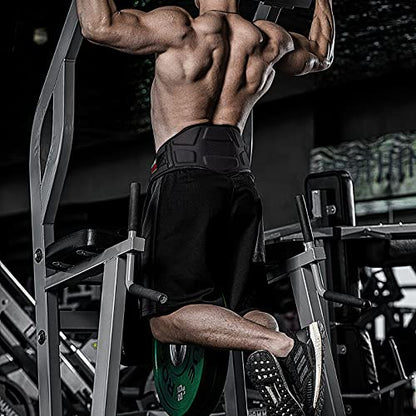 Heavy Duty Dip Belt With Chain - Weighted Pull Up Belt for Workout - color: black