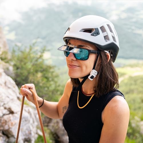 YY Vertical Belay Glasses for Rock Climbing – Upward Vision Prisms for Safe Belaying – Anti Neck Strain – Not for Reading - style: Clip Up
