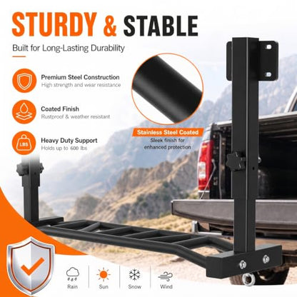 48" Joist Mounted Pull Up Bar, 600LBS Heavy Duty Multi Grip Ceiling Mount Chin Up Bar, Ceiling Beam for Home Gym/Garage/Basement with 5-Height Adjustable& Round Anchors, Easy to Install