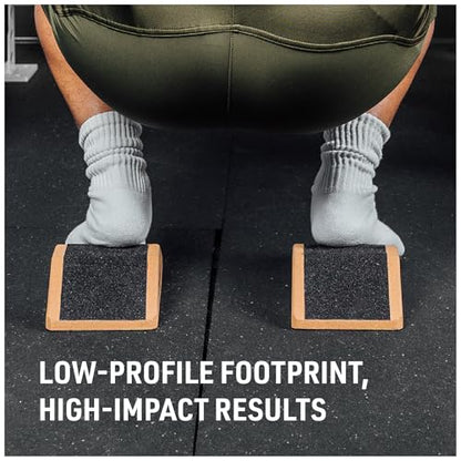 REP Fitness Cork Squat Wedge, Blocks for Weight Lifting, Yoga, Stretching, Exercise and Calf Therapy, Raised Heel Support, Non Slip, Workout Equipment for Home and Commercial Gym Training