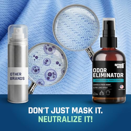 SmellWell Room Spray Odor Eliminator – Non Toxic Air Freshener & Shoe Deodorizer Spray, Shoe Smell Remover for Smelly Shoes, Home & Furniture – 6 fl oz