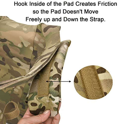2 Pack Shoulder Strap Pad,Vest Shoulder Strap Pads Backpack Strap Pads Fit 2'' Sling Bags Shoulder Straps - color: Camouflage