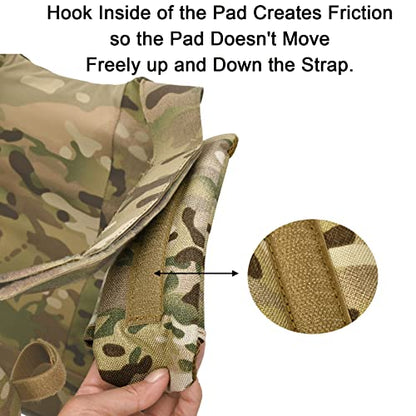 2 Pack Shoulder Strap Pad,Vest Shoulder Strap Pads Backpack Strap Pads Fit 2'' Sling Bags Shoulder Straps - color: Camouflage