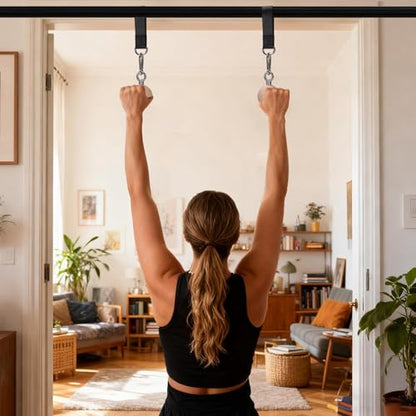 Pull Up Ball Grip 2 Pieces Workout Equipment | Non-Slip Arm Exerciser for Pull Up Bar Barbell Resistance Band Handle Training Strength Workout Home Gym