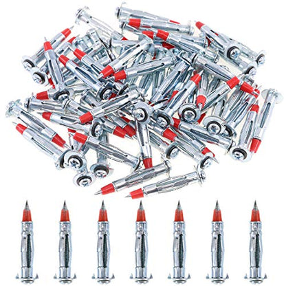 Glarks 60Pcs Heavy Duty 1/8 inch 46MM Zinc Plated Steel Molly Bolt Drive Hollow Drive Wall Anchor Screws Set (1/8SDx46MM) - size: 1/8SDx46mm