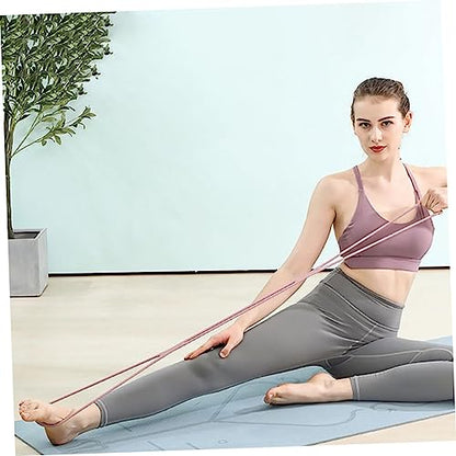 Healifty 2PCS Yoga Bar Kit Lightweight Fitness Equipment for Shoulder Neck Chest Stretching and Strength Training in Home Gym Workout Pink and Mist Blue