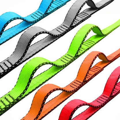 53 Inches Nylon Daisy Chains Rope Climbing Lanyard Straps Looped Strong Slings 23 kN Aerial Yoga Webbing - color: 1PC Orange