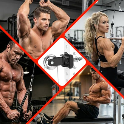 Aluminum Alloy Rotating Pulley Attachment for 3×3 Power Racks Heavy-Duty Cable Pulley with 180° Pivot Smooth CNC Machined Wheel Bolt-On Cable Station Upgrade for Home Gym - color: 1 piece only