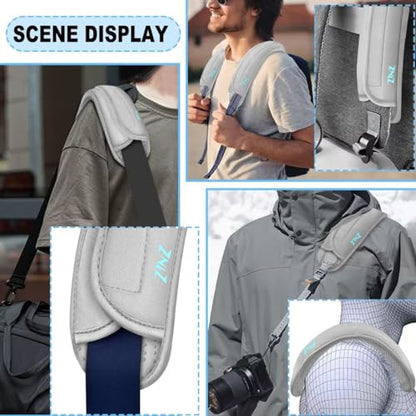 ZINZ 2-Pack Universal Shoulder Pad with Ultra thick Cushion for Bag Luggage Bag Crossbody, Plus Long & Anti-Slip & Breathable,Gray-2Pack - color: Gray-2pack