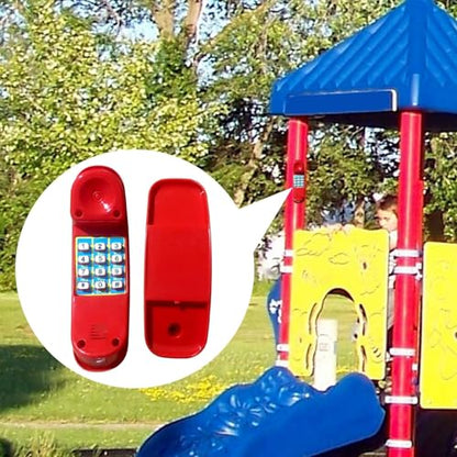 Simhoa Pretend Phone Telephone Children’s Equipment Outdoor Climbing Frame Accessories PP Material Suitable for Playground Treehouse, Red - color: Red