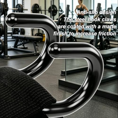 Weight Lifting Hooks with Wrist Wraps, Heavy Duty Gym Lifting Straps Grip Assist, Non-Slip Deadlift Hooks for Pull-Ups, Weight Training, Powerlifting, Workout Wrist Support for Men Women