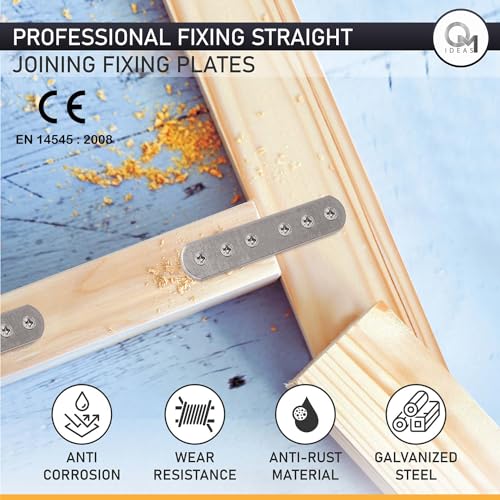 20 Pack Straight Flat Metal Connector Plates (2.36" x 0.63") Galvanized Steel Repair & Joining Brackets for Shelves, Furniture, Wood Fixing & DIY Projects - size: 2.36" x 0.63" (60 x 16mm)