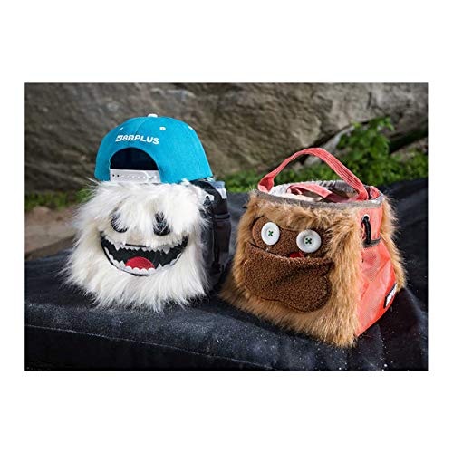 8BPLUS Chalk Bag for Climbing, Bouldering, Belt and Giftbox Included - Wide Opening - Brush Holders, for Left & Right Handers (Herman)