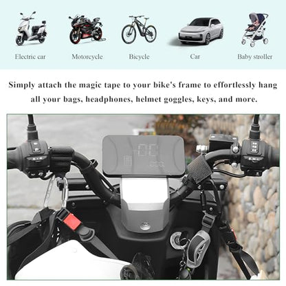 2PCS Hook for Hanging Helmet Goggle Headsets Bags, Heavy Duty Carabiner Clip, Adjustable Strap Hook for Scooter (Silver) - color: Silver