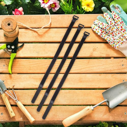Uonlytech 25pcs Adjustable Nylon Hook and Loop Straps for Securing Cord Ties and Yoga Mat Sling, Multipurpose Buckle Strap for Storage and Movement, Increases Stability