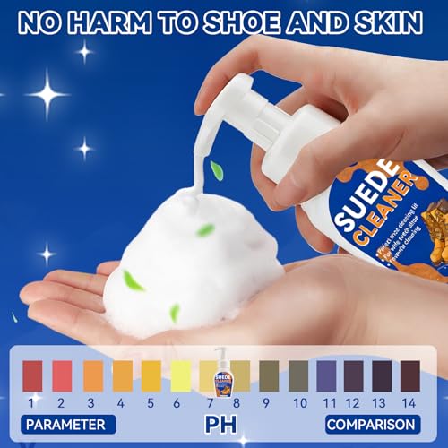 Suede Shoe Cleaner, Premium Sneaker Cleaning Kit with Brush, Shoe Cleaner for White Sneaker, Suede, Leather