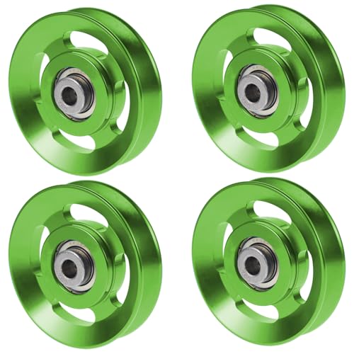 Aluminium Alloy Gym Pulley 90 mm，2‑Pack / 4‑Pack / 6‑Pack - color: Green