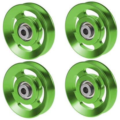 Aluminium Alloy Gym Pulley 90 mm，2‑Pack / 4‑Pack / 6‑Pack - color: Green