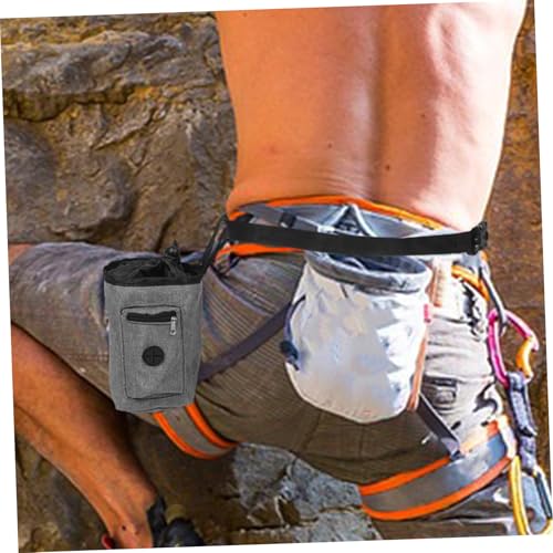Balacoo Dynamic Chalk Pouch for Climbing Bars Hiking Workout Large Zippered Pocket Removable Belt