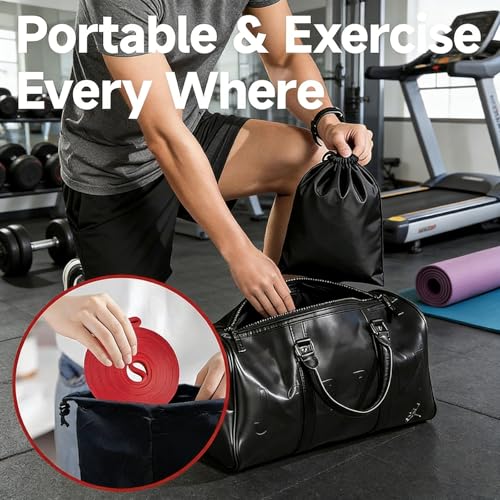 Pull Up Bands, Resistance Bands, Exercise Bands for Full-Body Training | Pull Up Assistance Bands Set for Men & Women, Fitness, Physical Therapy, Stretch Workout Bands at Home, Gym - color: yellow
