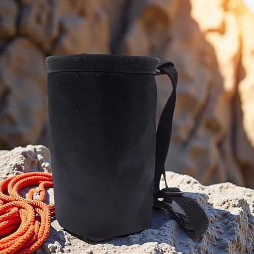 Rock Climbing Chalk Bag, Oxford Cloth 840D Bouldering Chalk Bag with Quick-Adjust Waist Belt, 7.5x4.9x4.9 in Lightweight Chalk Bag for Rock Climbing, Weight Lifting, Gymnastics