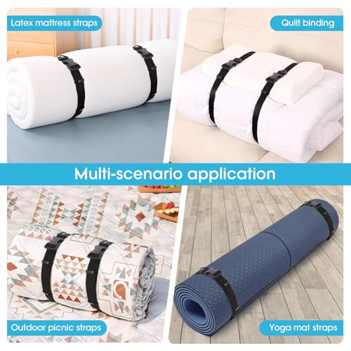 Multifunctional Floating Mat Straps with Quick Release Buckles, Suitable for Baby Pads, Yoga, and Water Activities, Reusable Fastening Strap with Pull Handle Design - 3pack