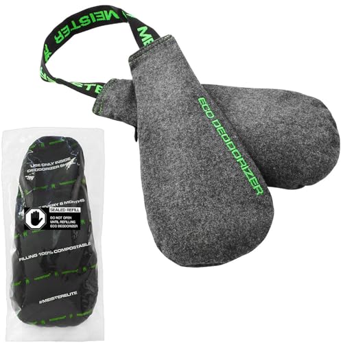 Meister Glove & Shoe Eco Deodorizer + Refill - 1-Year Supply | Washable shell and replaceable scented refills absorb moisture and odor for boxing & sports gloves, shoes and bags - style: lavender