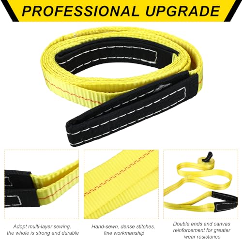 Shappy 2 Pcs 10' x 1" Lifting Sling Straps Heavy Duty Lifting Nylon Sling Web Slings Tree Saver Recovery Strap for Constructions, Steel, Trailer - size: 10' X 1"