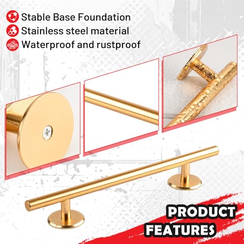 Colaxi Fingerboard Round Rail, 20cm Aluminum Alloy Skatepark Obstacle with Stable Base for Fingerboard Training and Tricks - color: Round Gold, size: 20cm