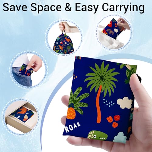 Cartoon Dinosaur Gymnastics Grip Bag Navy Blue Portable Drawstring Storage Pouch Bag Party Favor - color: Cartoon Dinosaur-blue