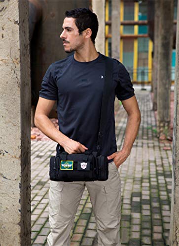 Utility 3P Military Tactical Duffle Waist Bags MOLLE Assault Shoulder Backpack Multifunction EDC Pouches Heavy Duty Fanny Packs (Black) - color: Black