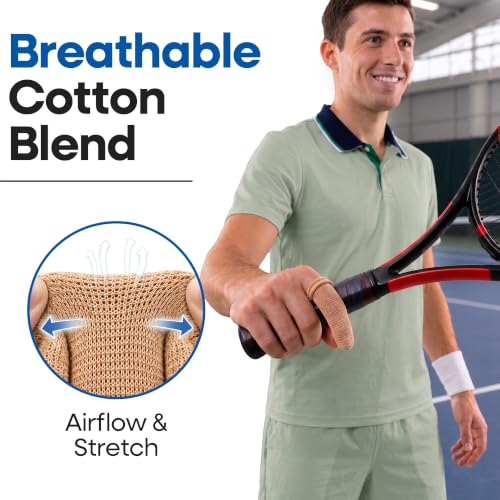 75 Pack Cotton Finger Cots, Finger Protectors Sleeves for Cuts, One Size | Breathable (no sweating), Double sided protection, Closed fingertip cover, Cotton Spandex, Great for Gardening, Work, Fitness