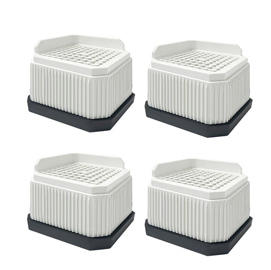 4 Pack Stackable Treadmill Incline Riser Blocks, Height Lift for Leveling & Uphill Training, Heavy Duty Support up to 4000 lbs, for Gym and Home Use - color: White, size: 1 layer(2nches)