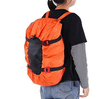 Rock Climbing Rope Bag portable Foldable climbing bag with Large Rope Tarp and Adjustable Shoulder Straps Waterproof Large Capacity Backpack ultralight Outdoor Hike Gear Equipment (orange)