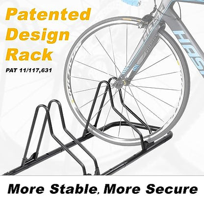 CyclingDeal Bicycle Floor Parking Rack Stand - for Mountain MTB Road Bike - Indoor Home Garage Storage - Classic 6 Bikes - size: 6 Bikes, style: Classic