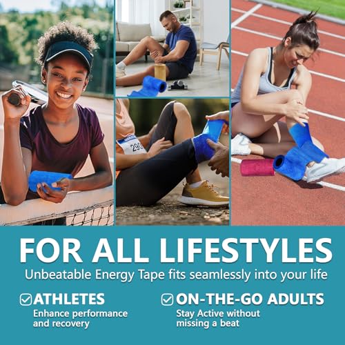 Ice Pack Ice Tape, Self Sticking Bandage Wrap （No Refrigeration Needed）Ice Wrap Instant Cold Compress Compression Tape Wrap, Athletic Muscle Tape, Athletic Tape for Pain and Swelling: Blue - style: Blue