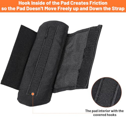 Ymapinc 2 Pack Breathable Shoulder Strap Pads for Backpack | Soft Comfort Shoulder Pad Cushion for Long-distance Travel Backpack Crossbody Bag Luggage Strap - Black