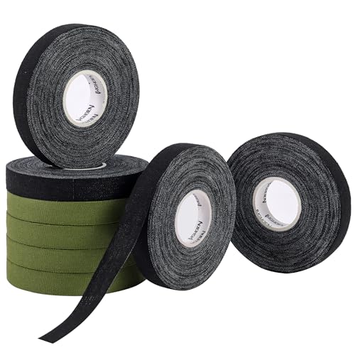 Bighorn Athletics Finger Tape, Female Tin, 0.5"x45ft,8Rolls,Mil Green/Black | Climbing tape with retro design tape holder for tension support & bouldering. EZ tear, strong adhesive, residue-free. - color: Military Green & Black