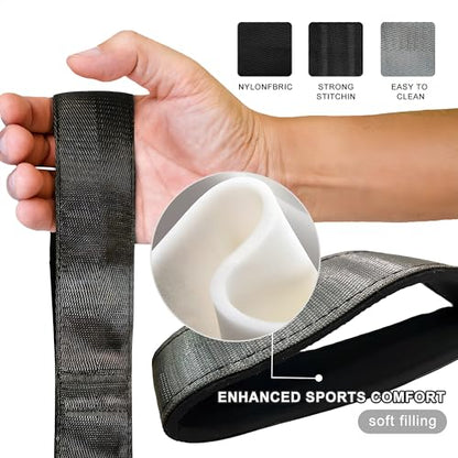 Stretching Strap with 12 Loops-Non-Elastic Physical Therapy with Carry Bag | Premium non elastic yoga straps for injury recovery, rehab flexibility training, hamstring stretch & physical therapy