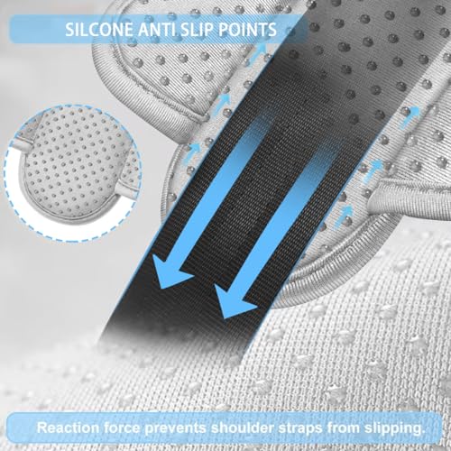 ZINZ 2-Pack Universal Shoulder Pad with Ultra thick Cushion for Bag Luggage Bag Crossbody, Plus Long & Anti-Slip & Breathable,Gray-2Pack - color: Gray-2pack