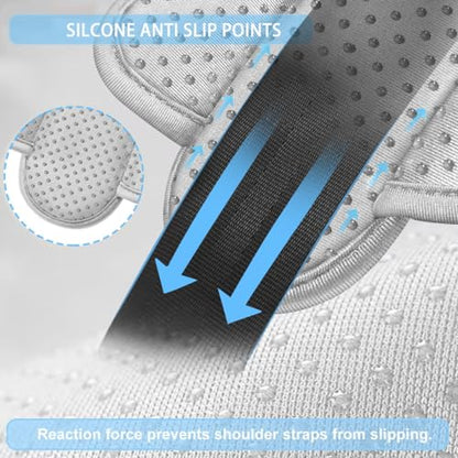 ZINZ 2-Pack Universal Shoulder Pad with Ultra thick Cushion for Bag Luggage Bag Crossbody, Plus Long & Anti-Slip & Breathable,Gray-2Pack - color: Gray-2pack