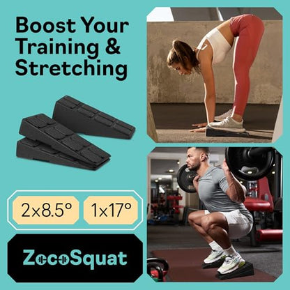 Squat Wedge Block Set of 3/5 - 960 LBS Capacity - Slant Board for Calf Stretching with 5 Stackable Angles - Calf Stretcher Slant Board - Workout Equipment - EPP Material for Exercise Equipment & Physical Therapy - color: Black&Pink