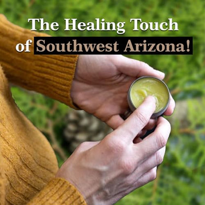 JENNY JOY'S HANDMADE SOAP Pinon Pine Salve with Eucalyptus & Lemon with Soothing Pine Resin from Arizona Dry Skin Irritations - 2oz
