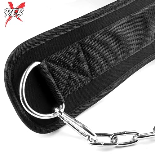 Weight Belt – Heavy-Duty Nylon Dip Belt with Neoprene Padding – Ideal for Pull-Ups, Chin-Ups, Dips, Squats & Strength Training – Unisex Weightlifting Belt