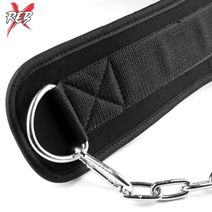 Weight Belt – Heavy-Duty Nylon Dip Belt with Neoprene Padding – Ideal for Pull-Ups, Chin-Ups, Dips, Squats & Strength Training – Unisex Weightlifting Belt