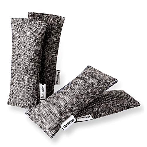 Marsheepy 12 Pack Charcoal Shoe Deodorizer Bags, Bamboo Charcoal Air Purifying bags, Odor Absorber, Odor Eliminator for shoes, Home, Closet, Pet - color: 12PACK Gray