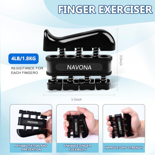 5/10 PCS Grip Strength Trainer Kit, Hand Gripper Strengthener, Forearm Strengthener, Finger Strengthener, Finger Exerciser, Stress Relief Ball,Forearm Workout Ring for Muscle Building and Injury Recover - size: Black-10P